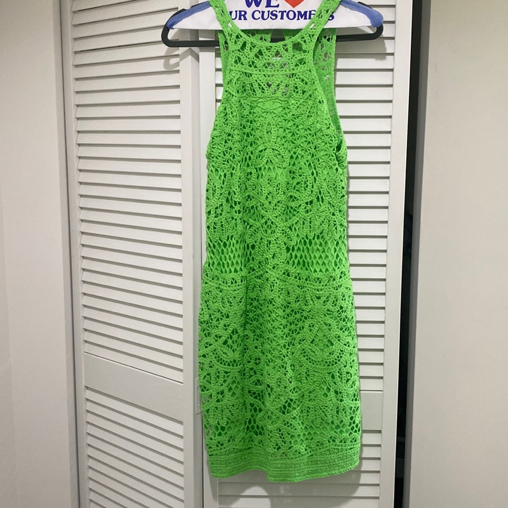 Green Lily Pulitzer crochet mini dress